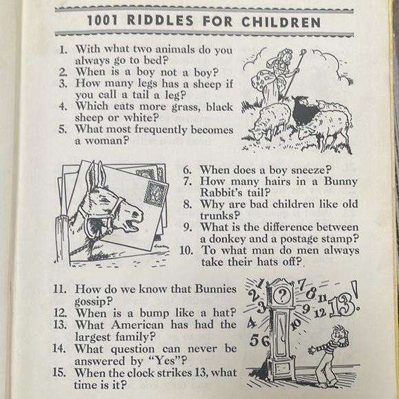 Vintage Children’s Book - 1001 Riddles by Platt and Mune - Picture 4 of 4